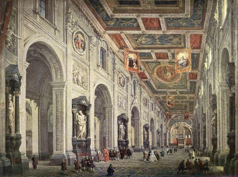 Giovanni Paolo Pannini Interior of the San Giovanni in Laterano in Rome Germany oil painting art